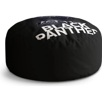 Sablio Okrúhly taburet Circle BLACK PANTHER Scrape: 38x48 cm
