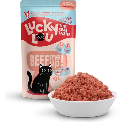 Lucky Lou Lifestage Adult s drůbežím a hovädziem mäsom 125 g