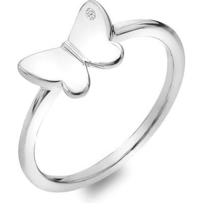 Hot Diamonds strieborný prsteň s motýlikom Flutter DR254
