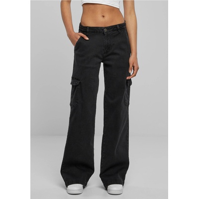 Urban Classics Дамски Дънки с Висока ТалияLadies High Waist Straight Denim Cargo Pants black washed 29UB-TB6037-00709 - Камуфлаж, размер 29