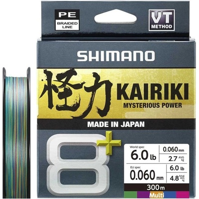 Šňůra Shimano Kairiki 8 Multi Color 300 m 0,315 mm