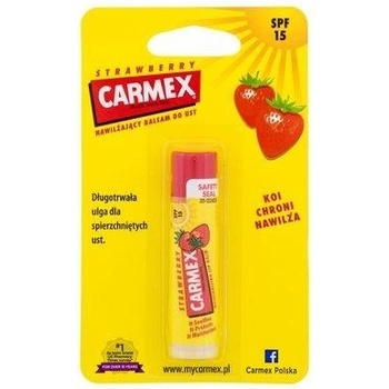 Carmex Strawberry Tuhý balzám na rty Jahoda 4,25 g