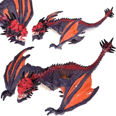 Inlea4Fun drak 21 cm šedá oranžová