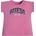 GUESS Тениска с къс ръкав в розово за момиче с голям цветен надпис Guess