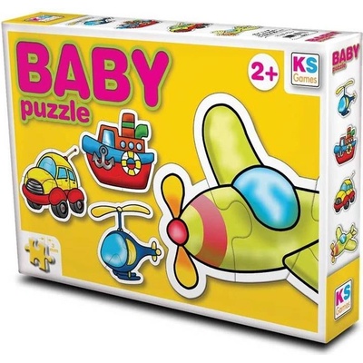 KS Games Бебешки пъзел KS Games 4 в 1 - Превозни средства (12003)