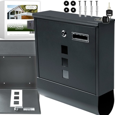 Antracitová poštovní schránka s prostorem pro noviny Correo – Hledejceny.cz