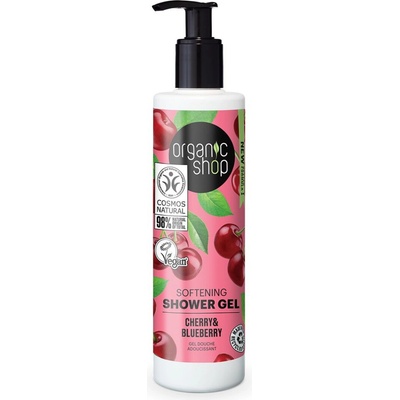 Organic shop Zjemňujúci sprchový gél Čerešňa a čučoriedka 280 ml
