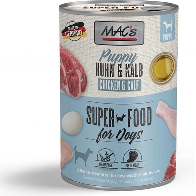MAC's Dog Puppy Kuřecí a telecí 12 x 400 g