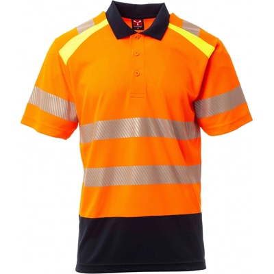 Payper LANE Reflexná polokošeľa oranžová/tmavomodrá 2XL