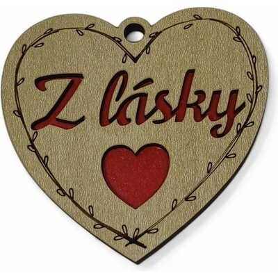 Dřevěné srdíčko Z lásky