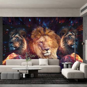 Image 1 of Art gift Фототапет Холограмни лъвове
