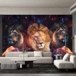 Art Gift Decor Фототапет Холограмни лъвове