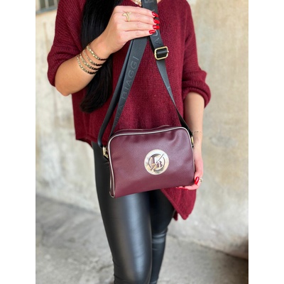 Laura Biaggi Bordová crossbody kabelka DX-KB77-bordoNEW