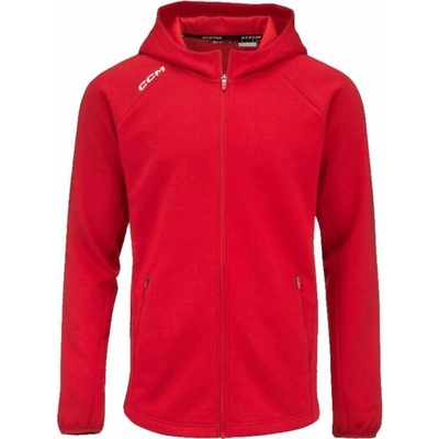 CCM mikina CCM Locker Room Full Zip Hoodie 2022 SR Senior červená