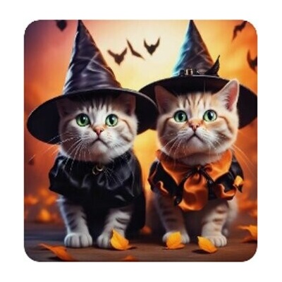 Norimpex diamantové malování Kočičí Halloween 30 x 40cm
