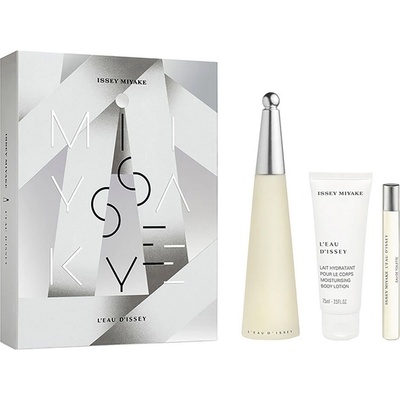 Issey Miyake Комплект Issey Miyake за Коледа 2023: LEau dIssey Тоалетна вода за жени 100 ml + LEau dIssey Овлажняващ лосион за тяло 50 ml + LEau dIssey Тоалетна вода за жени 10 ml *Флакон