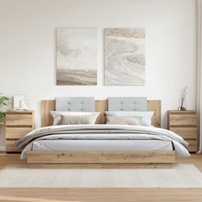 vidaXL Нощни шкафчета, 2 бр, 40x35x62, 5 см, инженерно дърво (856525)