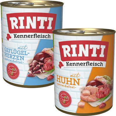 Rinti Kennerfleisch mix hydinové: 2 druhy 12 x 800 g