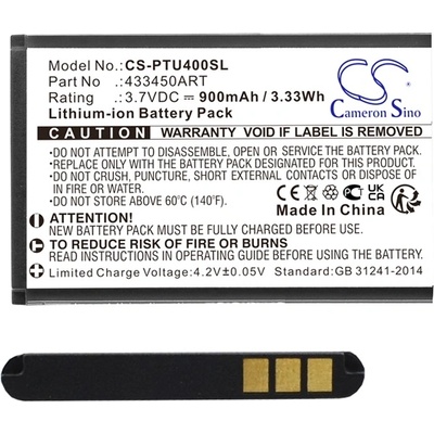 Cameron Sino Li-Ion батерия 3.7V/900mAh, съвместима с Panasonic 433450ART, ЧЕРНА CS-PTU400SL (CS-PTU400SL)