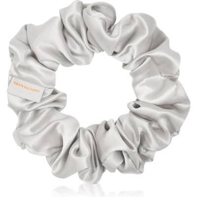 Crystallove Silk Scrunchie копринен ластик за коса Silver
