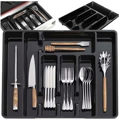 Organizér do kuchyňské zásuvky - plastová vložka 27,5 - 44,5 x 36,5cm