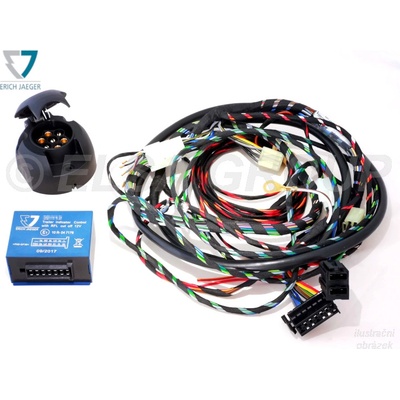 Elektropřípojka VW Passat, Polo, Tiguan, Touran, T-Roc / Audi A3, Q2 / Škoda Karoq, 7pin FLEX 2v1