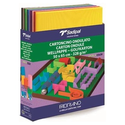 Fabriano Картон Ondula, гофриран, 328 g/m2, 50 х 65 cm, цикламен (05827)
