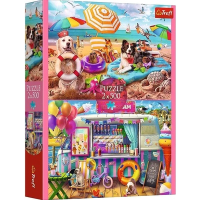 Trefl - Puzzle 2x500 Holiday time - 500 piese