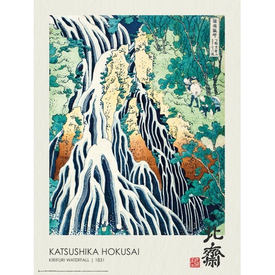 Plagát, Obraz - Kirifuri Waterfall (1831), Katsushika Hokusai, 45 × 60 cm