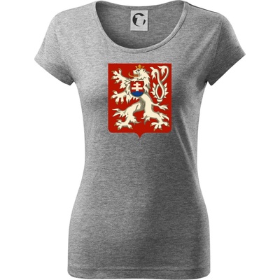 Znak ČSR Československá republika 1948–1960 Pure dámske tričko Tmavosivý melír