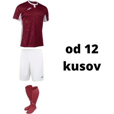 Joma Toletum II pre mužstvo od 12 kusov bordová biela počet ks v sadě 12 hráčskych setov