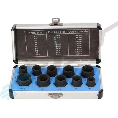 HST 0318 - Vytahovače šroubů 9-19 mm, upínací hlava 3/8″, 10 ks