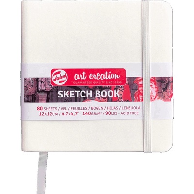 Talens Art Creation Sketch Book - skicák v bílé tvrdé vazbě 12x12 cm 80 listů 140 g