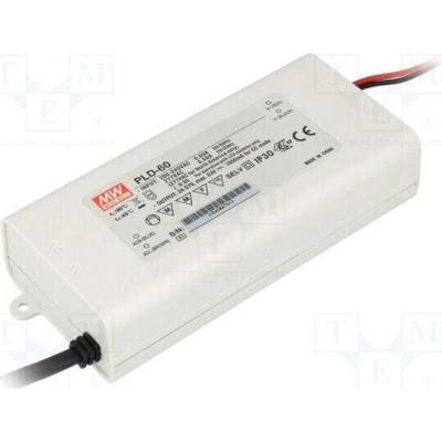 MEAN WELL PLD-60-700B Napájecí zdroj: spínaný; LED; 60,2W; 50÷86VDC; 700mA; 180÷295VAC