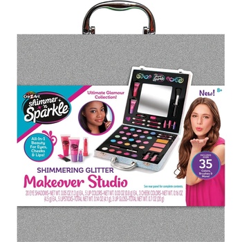 CRA-Z-ART Shimmer 'n Sparkle Shimmering Glitter Makeover Studio Case (17965)