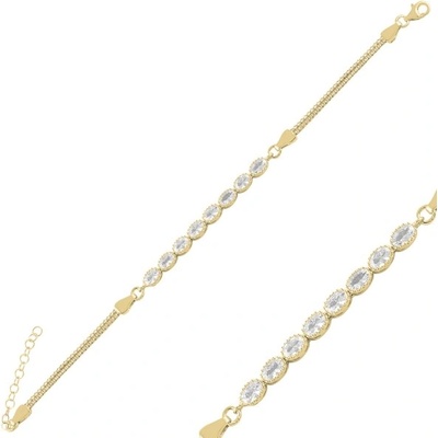 Olivie strieborný náramok GOLD 4805