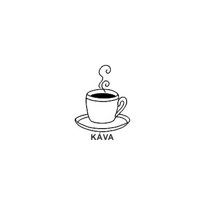 L.V. Obrázkové razítko KÁVA