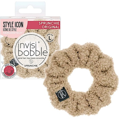 Ozdobná špirálová gumička Invisibobble Sprunchie Original Bear Necessities - svetlo hnedá (IB-SPEC-PA-1-1003)