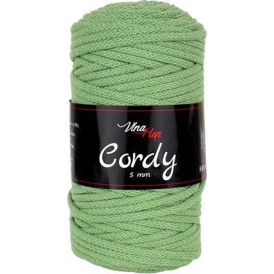 Vlna-hep Cordy 5mm - šňůra - bavlna Cordy 5mm: 8143 Zelená