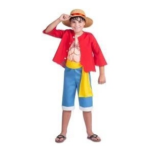 One Piece Маскировъчен костюм за деца One Piece Luffy (5 Части) Размер 10-12 години