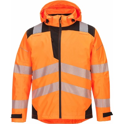 Portwest PW3 Extrémne priedušná bunda do dažďa - 5XL, Oranžová/Čierna