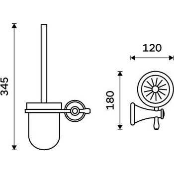 Nimco Lada Toaletní WC kartáč s keramickou nádobou LA 19094KU-26