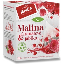 JEMČA Ovocný čaj v pyramidových sáčcích Malina&granátové jablko 18 x 2 g