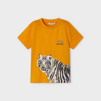 Image 1 of MAYORAL Тениска с къс ръкав wild с тигър за момче Майорал в оранжево