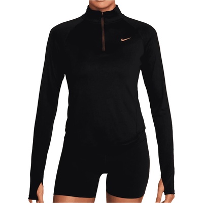 Nike Дамска тениска Nike Women's Tempo Dri-Fit Half-Zip Top Running shirt - Black / Reflective Silver - размер XS (916-5407-0111)