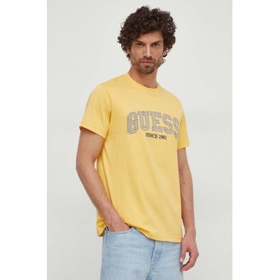 Guess Памучна тениска Guess в жълто с апликация M4GI62 I3Z14 (M4GI62.I3Z14)