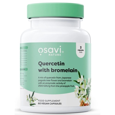 Osavi Quercetin with Bromelain, Кверцетин с бромелаин, 60 растителни капсули