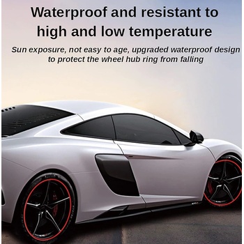 Защитен пръстен-протектор за джанти, червени 4бр