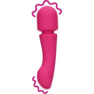 Loveline Изключително мека силиконова двустранна масажна глава - Prestone Pink