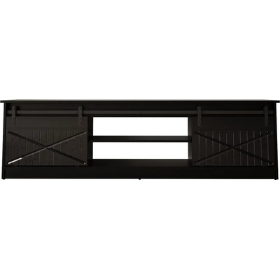 Cama meble Шкаф RTV GRANERO 200x56.7x35 черен/черен гланц (5903815007217)